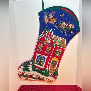 Vintage 90’s Cranston Jumbo Christmas stocking “Night Before Christmas"! EUC